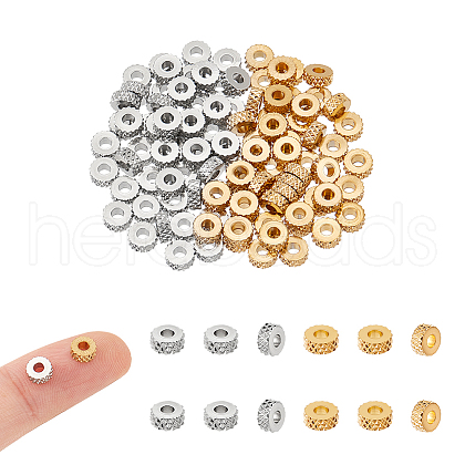 Unicraftale 100Pcs 2 Colors 201 Stainless Steel Spacer Beads STAS-UN0059-58-1
