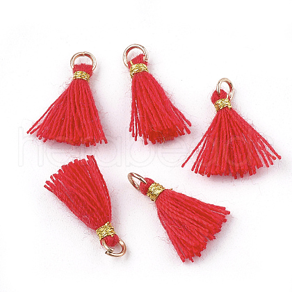 Polycotton(Polyester Cotton) Tassel Pendant Decorations X-FIND-S281-17-1