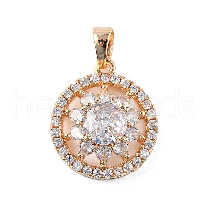 Brass Micro Pave Cubic Zirconia Pendants KK-W795-14KCG-1