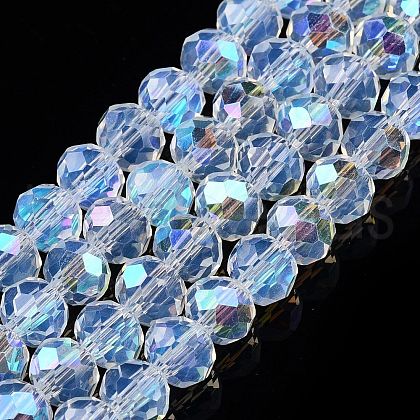 Electroplate Glass Beads Strands EGLA-A044-J6mm-L06-1