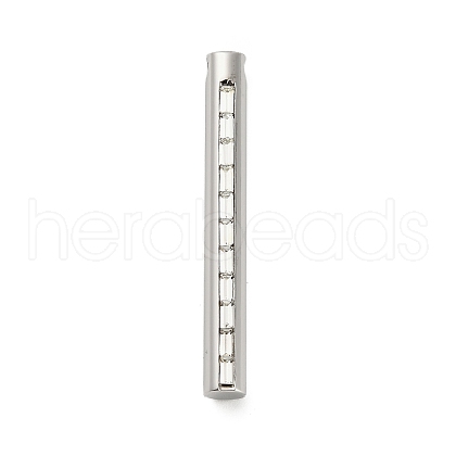 304 Stainless Steel Micro Pave Clear Cubic Zirconia Pendants STAS-Z126-05P-1