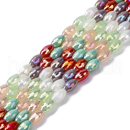 Electroplate & Gradient Color Glass Beads Strands LAMP-M023-04A-1
