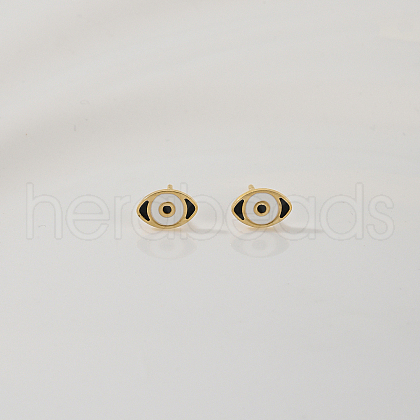 Elegant Stainless Steel Enamel Evil Eye Stud Earrings AG3278-4-1