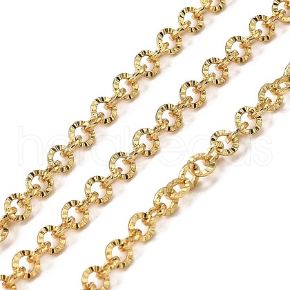 Brass Textured Oval Chains CHC-C014-23G-1