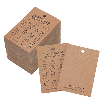 120Pcs Kraft Paper Handmade Price Tags CDIS-FG0001-60-1