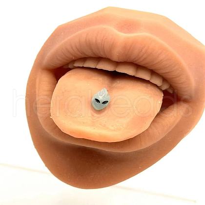 Luminous Alien 304 Stainless Steel with Resin Tongue Rings FS-WG932C6-03-1