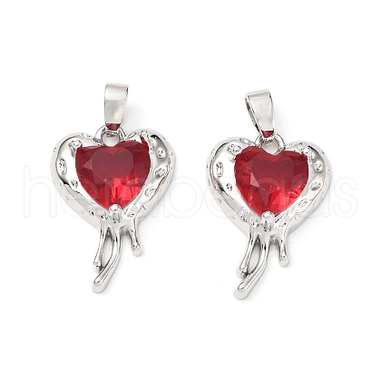 Brass Micro Pave Cubic Zirconia Pendants KK-G533-12P-1