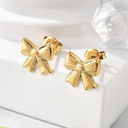 304 Stainless Steel Stud Earrings EJEW-M072-03G-1