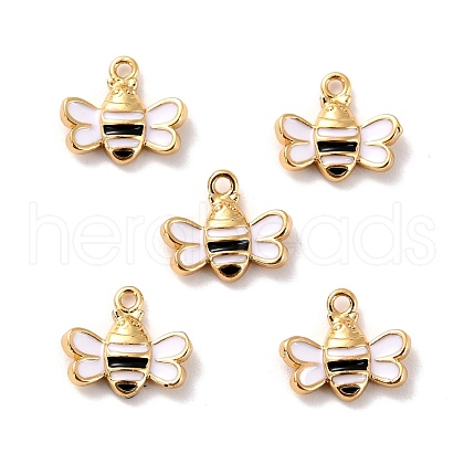 Brass Enamel Pendants KK-P207-007G-RS-1