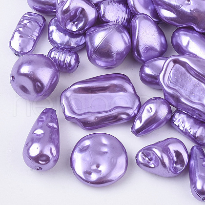 ABS Plastic Imitation Pearl Beads X-OACR-R071-05-1