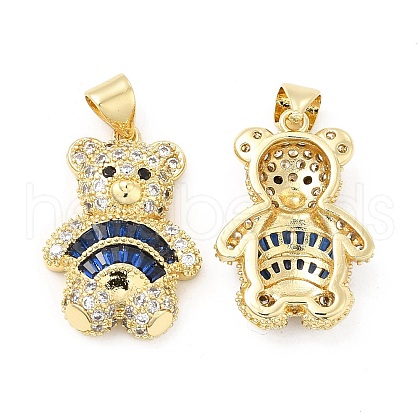 Brass Micro Pave Cubic Zirconia Pendants KK-H441-05C-G-1