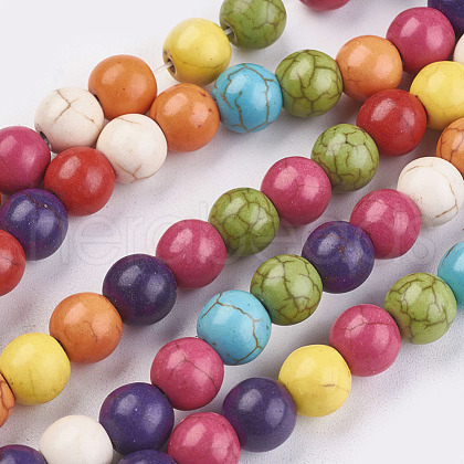 Synthetic Turquoise Beads Strands TURQ-D039-M-1