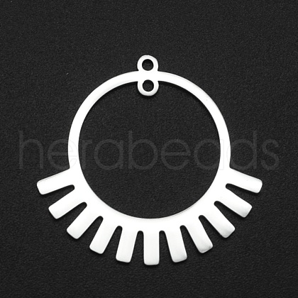 Non-Tarnish 201 Stainless Steel 2-Loop Link Pendants STAS-N090-LA029-1