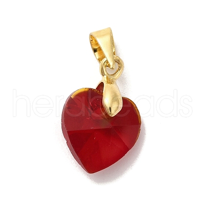Brass Glass Pendants KK-Z073-14G-03-1