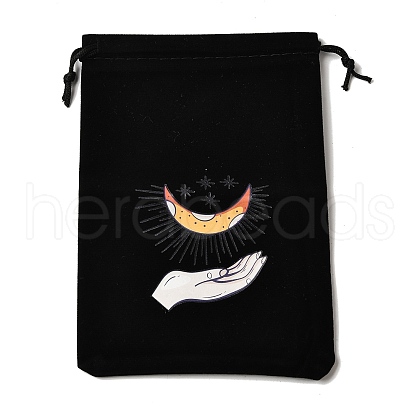 Rectangle Printed Velvet Cloth Packing Pouches ABAG-U006-03A-1