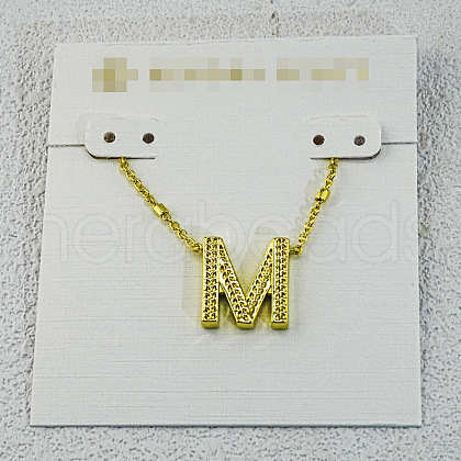 Brass Initial Pendant Necklaces for Women FS-WG8E27F-13-1