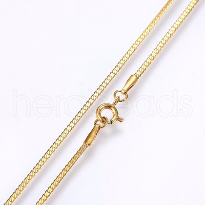 304 Stainless Steel Snake Chain Necklaces MAK-L015-21G-1