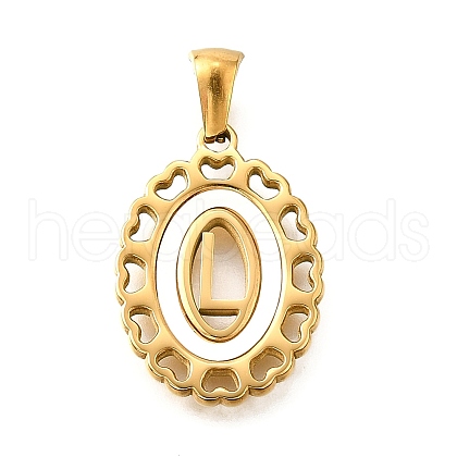 Golden 304 Stainless Steel Pendants STAS-K300-02G-L-1