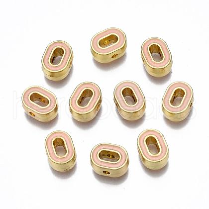 Rack Plating Alloy Enamel Beads ENAM-S122-033O-NR-1