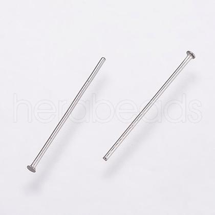 Tarnish Resistant 304 Stainless Steel Flat Head Pins STAS-K146-044-20mm-1
