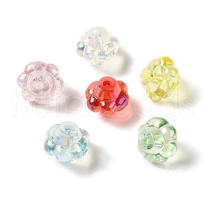 UV Plating Acrylic Beads OACR-G036-06-1