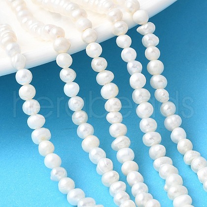 Natural Cultured Freshwater Pearl Beads Strands PEAR-I007-07Q-04A-01-1
