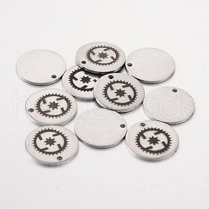 Non-Tarnish Stainless Steel Steampunk Pendants STAS-O078-E01-1
