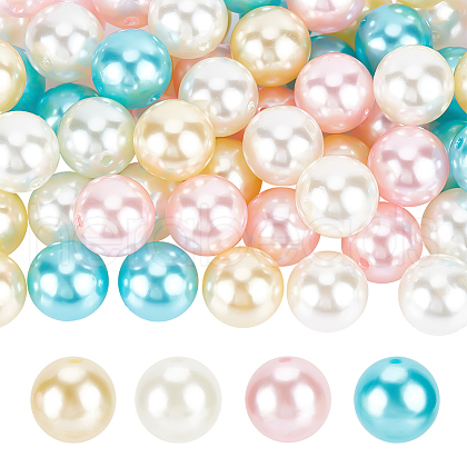   ABS Plastic Imitation Pearl Beads KY-PH0001-74B-1