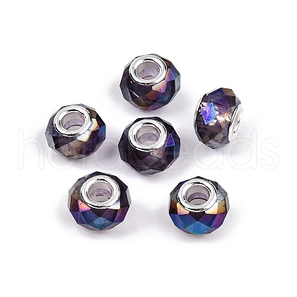Transparent Glass European Beads GPDL-N004-D14mm-A16-1