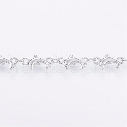 Tarnish Resistant Handmade 304 Stainless Steel Bar Link Chains STAS-G038-23P-1