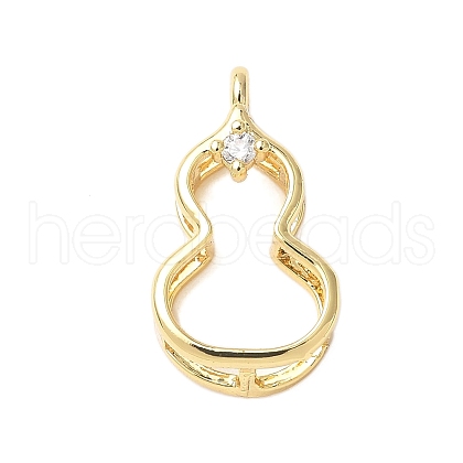 Brass Micro Pave Cubic Zirconia Pendants KK-D357-13G-1