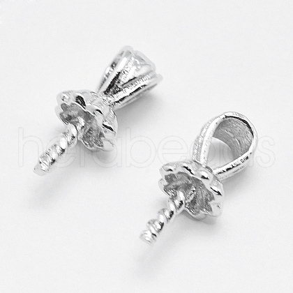 Anti-Tarnish Rhodium Plated 925 Sterling Silver Pendant Bails STER-E050-07P-1