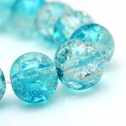 Baking Painted Crackle Glass Bead Strands CCG-S001-6mm-06-1