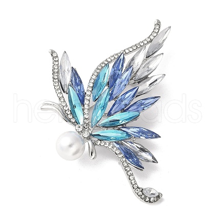 Butterfly Alloy Rhinestone Brooches for Backpack Clothes JEWB-M067-01S-1