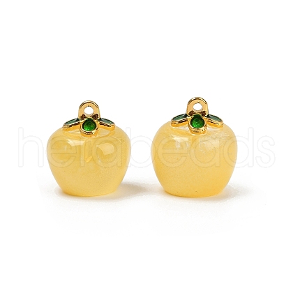 Transparent Glass Apple Pendants X1-DGLA-E004-16K-1