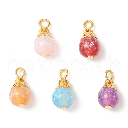 Resin Imitation Cat Eye Pendants PALLOY-JF02179-02-1