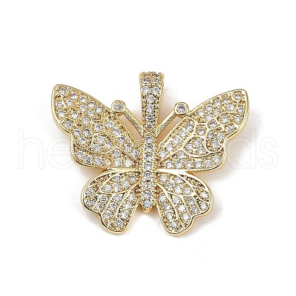 Brass Micro Pave Cubic Zirconia Pendants KK-R230-09G-1