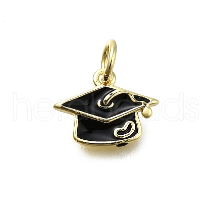 Brass Enamel Charms KK-K400-30G-1