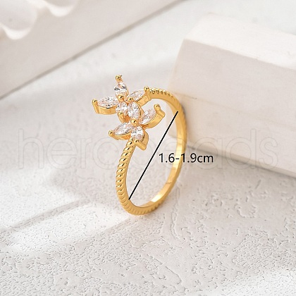 Flower Design Ladies Ring for Daily Wear EU5480-3-1