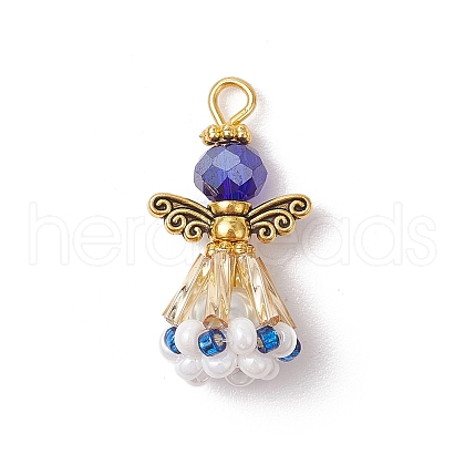Faceted Glass Pendants PALLOY-MZ00586-01-1