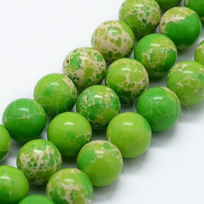 Synthetic Imperial Jasper Beads Strands G-I199-35-8mm-C-1