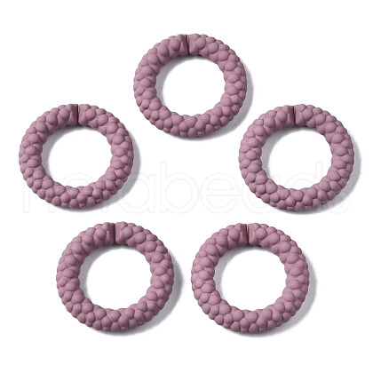 Spray Painted CCB Plastic Linking Rings CCB-Q091-010D-1