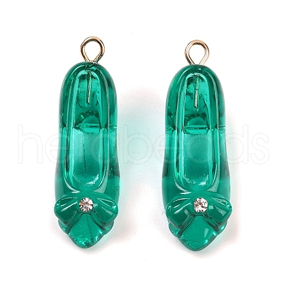 Transparent Resin Rhinestone Pendants RESI-Q021-01A-1