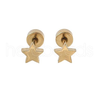 304 Stainless Steel Stud Earrings for Women EJEW-E603-05C-G-1
