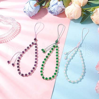 Gemstone Mobile Straps HJEW-JM03418-1