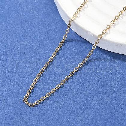 Trendy Unisex 304 Stainless Steel Cable Chain Necklaces X-NJEW-M047-02-1
