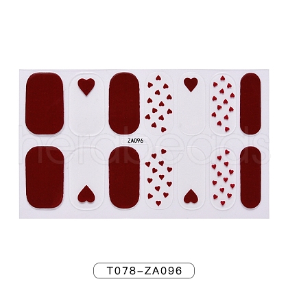 Fruit Floral Leopard Print Full Wrap Nail Polish Stickers MRMJ-T078-ZA096-1