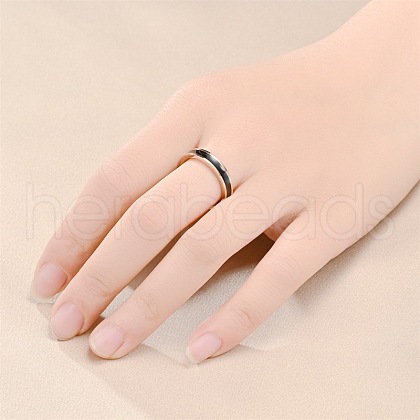 Stainless Steel Enamel Finger Rings for Unisex WGAB951-04-1