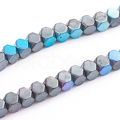 Electroplated Non-magnetic Synthetic Hematite Beads Strands G-L562-08B-1