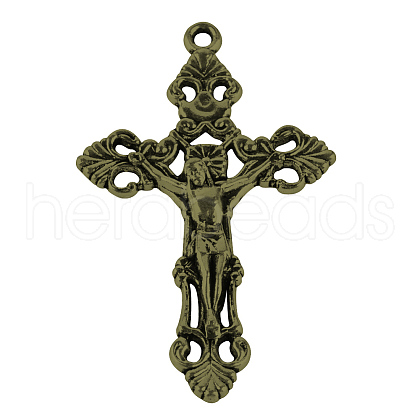 Tibetan Style Alloy Pendants TIBEP-S298-011AB-FF-1